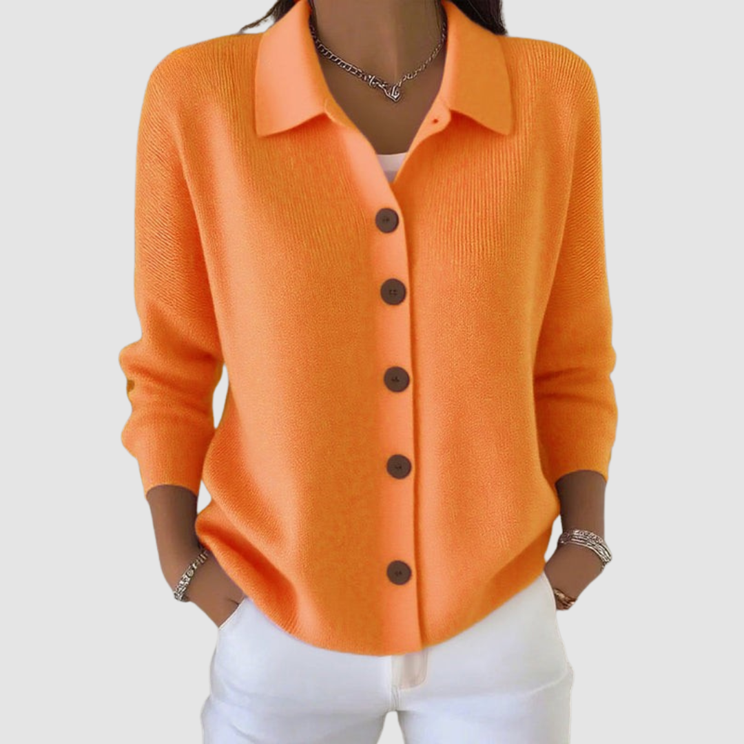 Martine | Gebreid Vest met Knopen