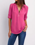Silja | Blouse met Ritssluiting