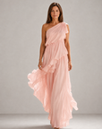 Scarlett | Maxi met Eén Schouder en Ruffles