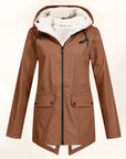 Dames winterjas van kunstbont