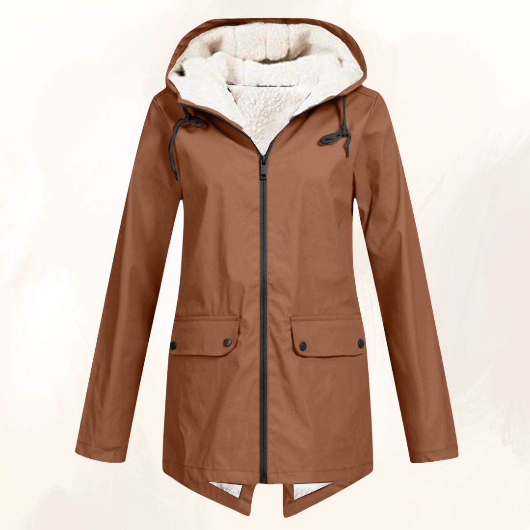 Dames winterjas van kunstbont