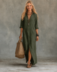 Vivienne | Maxi-jurk met knopen voor dames