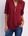 Silja | Blouse met Ritssluiting