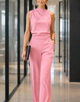 Mare | Mouwloze Jumpsuit Met Wijde Pijpen