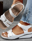 Annelie | Sandalen met Sleehak en Open Neus