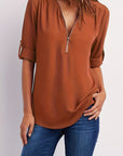 Silja | Blouse met Ritssluiting