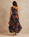 Greta | One-shoulder Bloemenjurk