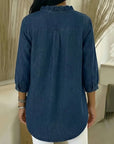 Adel | Blouse met V-hals en rafels
