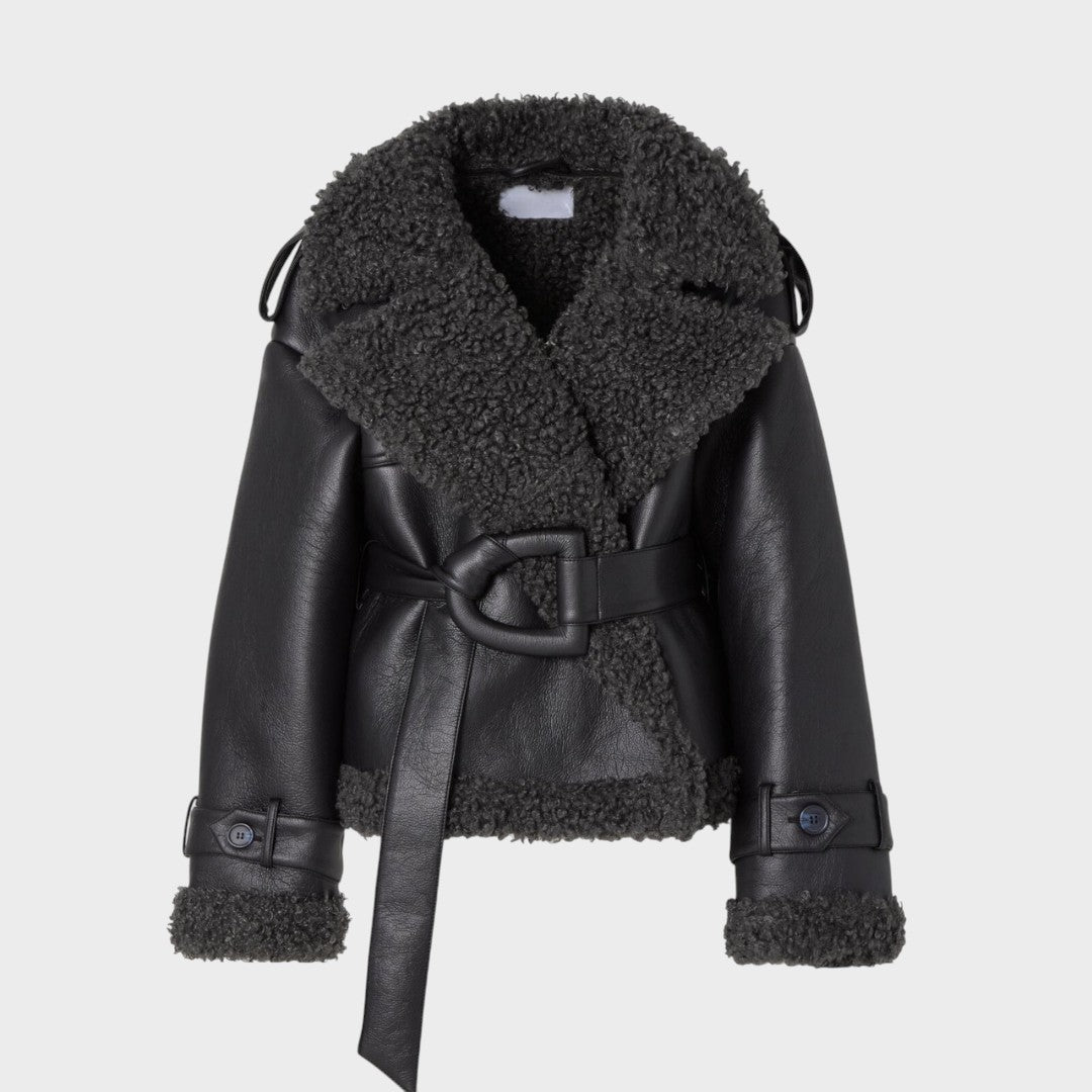 Nikola™ ｜Leren jas met riem