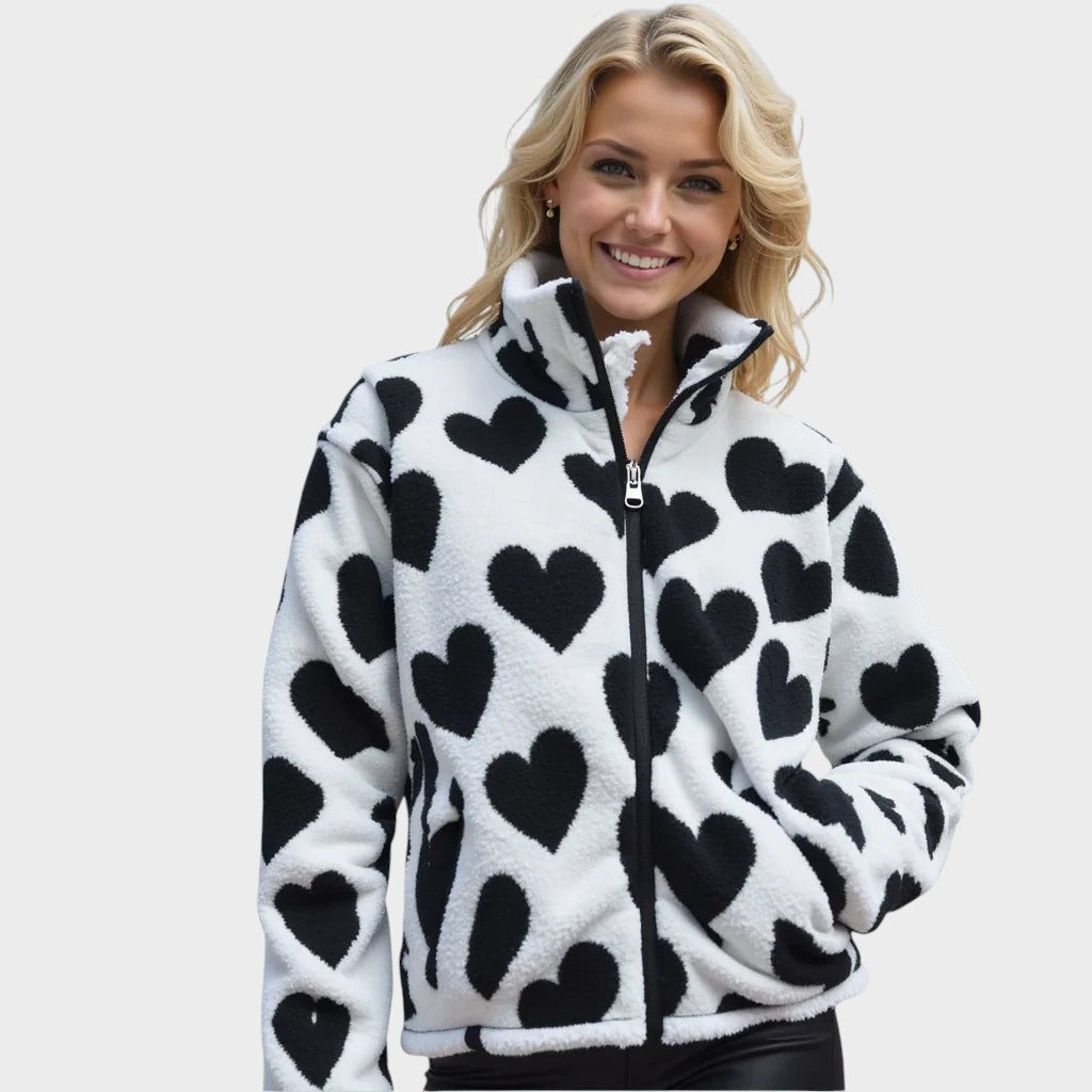 Ivana™ ｜Twee-in-een jas met hartmotief