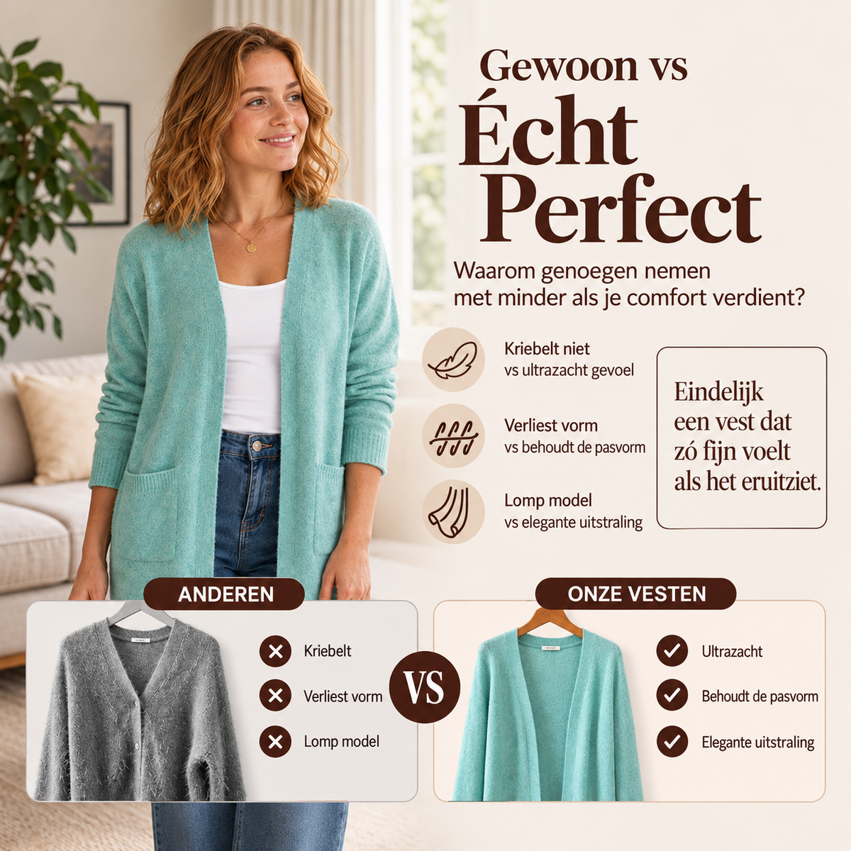 Delia | Casual gebreide cardigan
