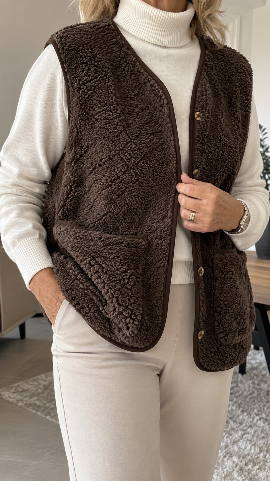 Mysa | Knusse Bodywarmer met Knopen