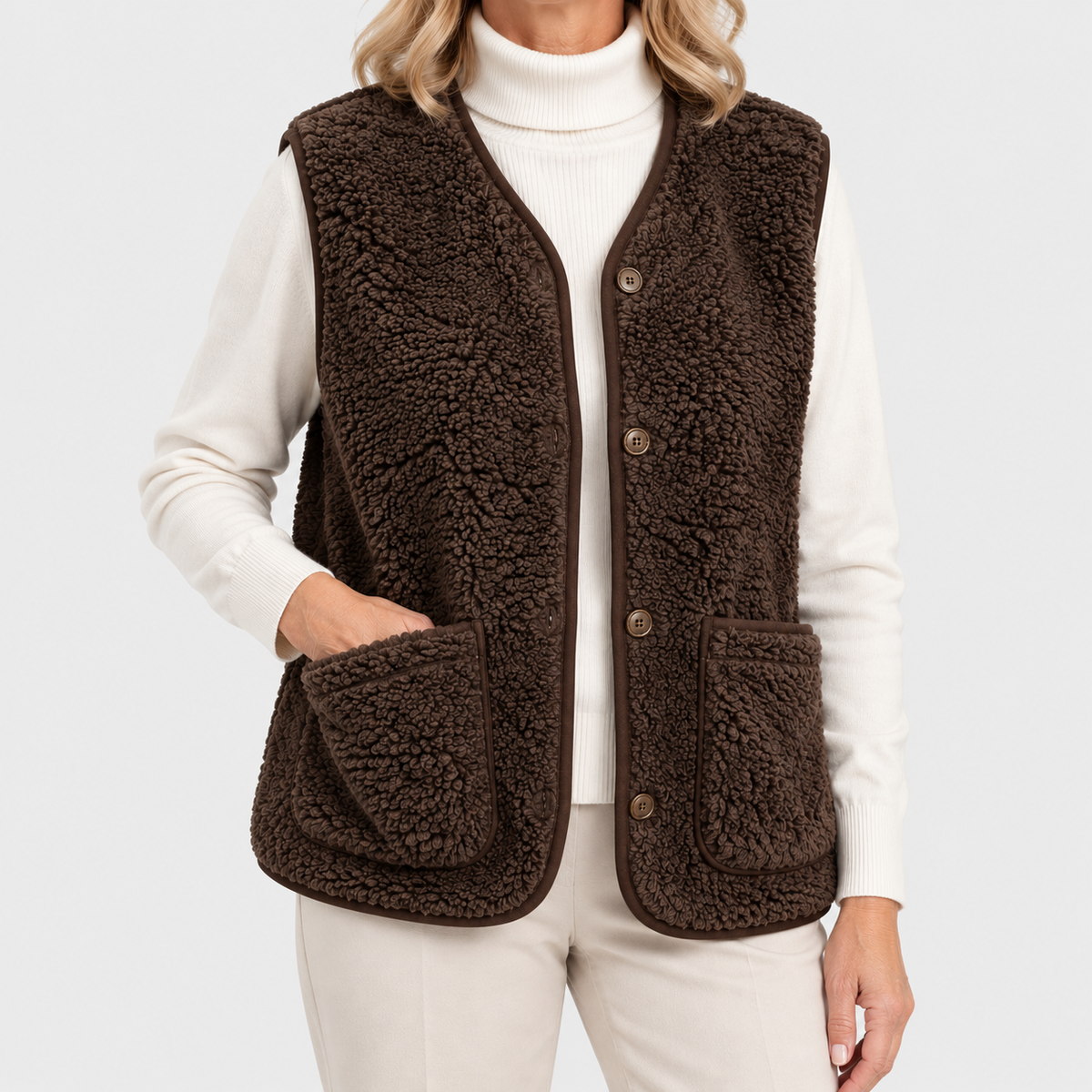 Mysa | Knusse Bodywarmer met Knopen