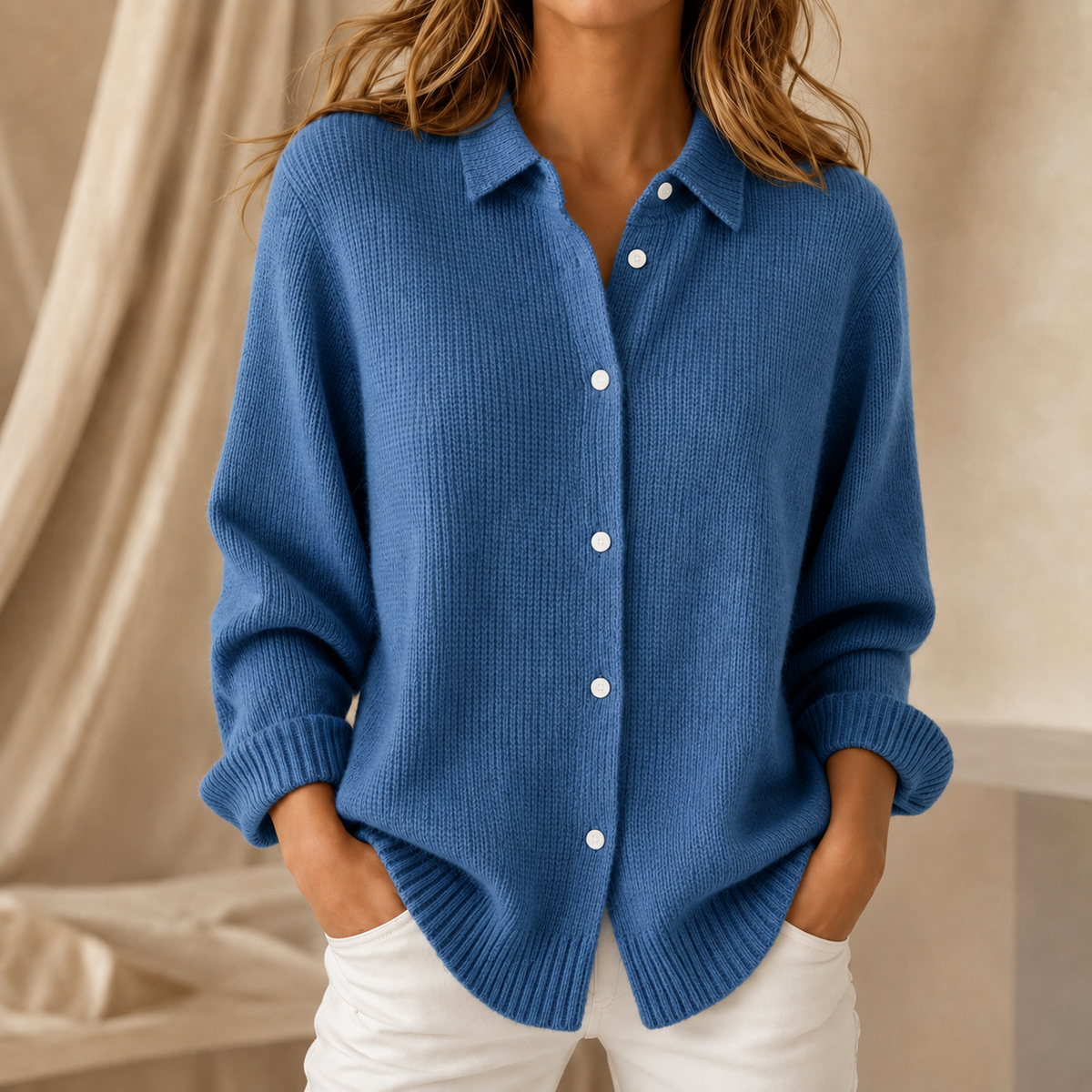 Miriam | Gebreide top met kraag