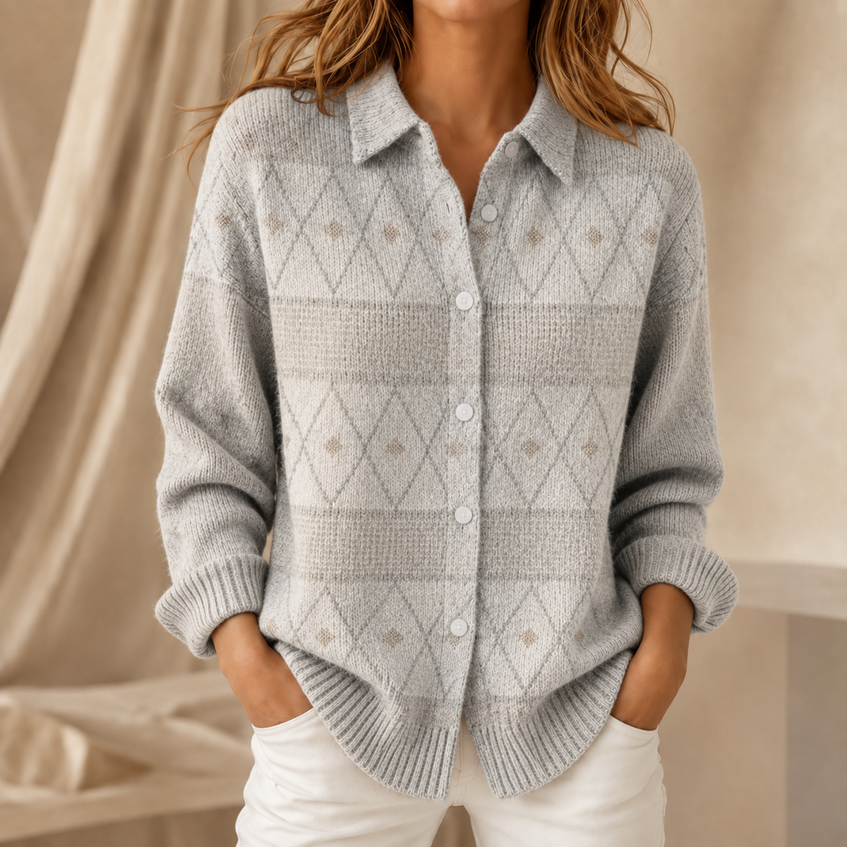 Miriam | Gebreide top met kraag