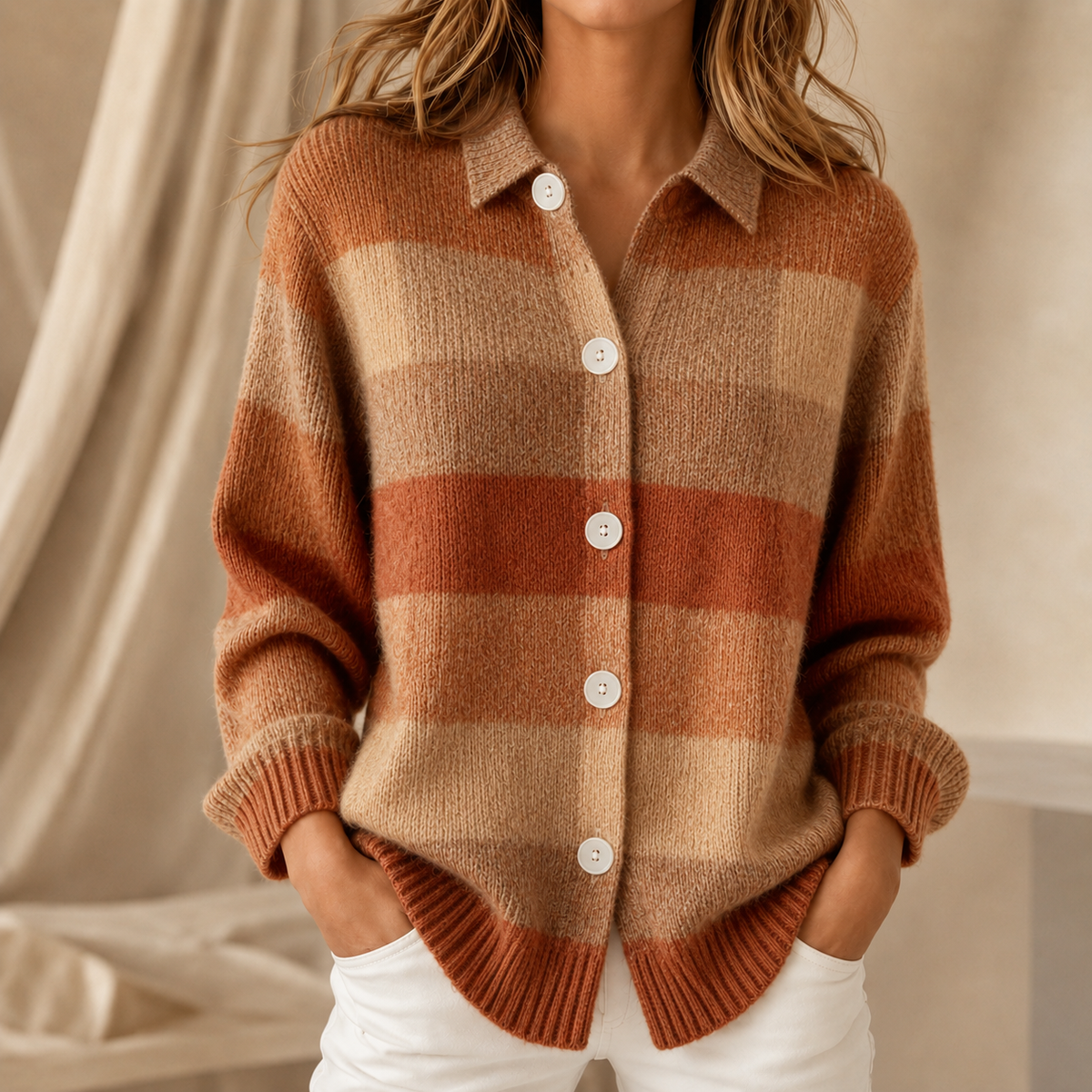 Miriam | Gebreide top met kraag
