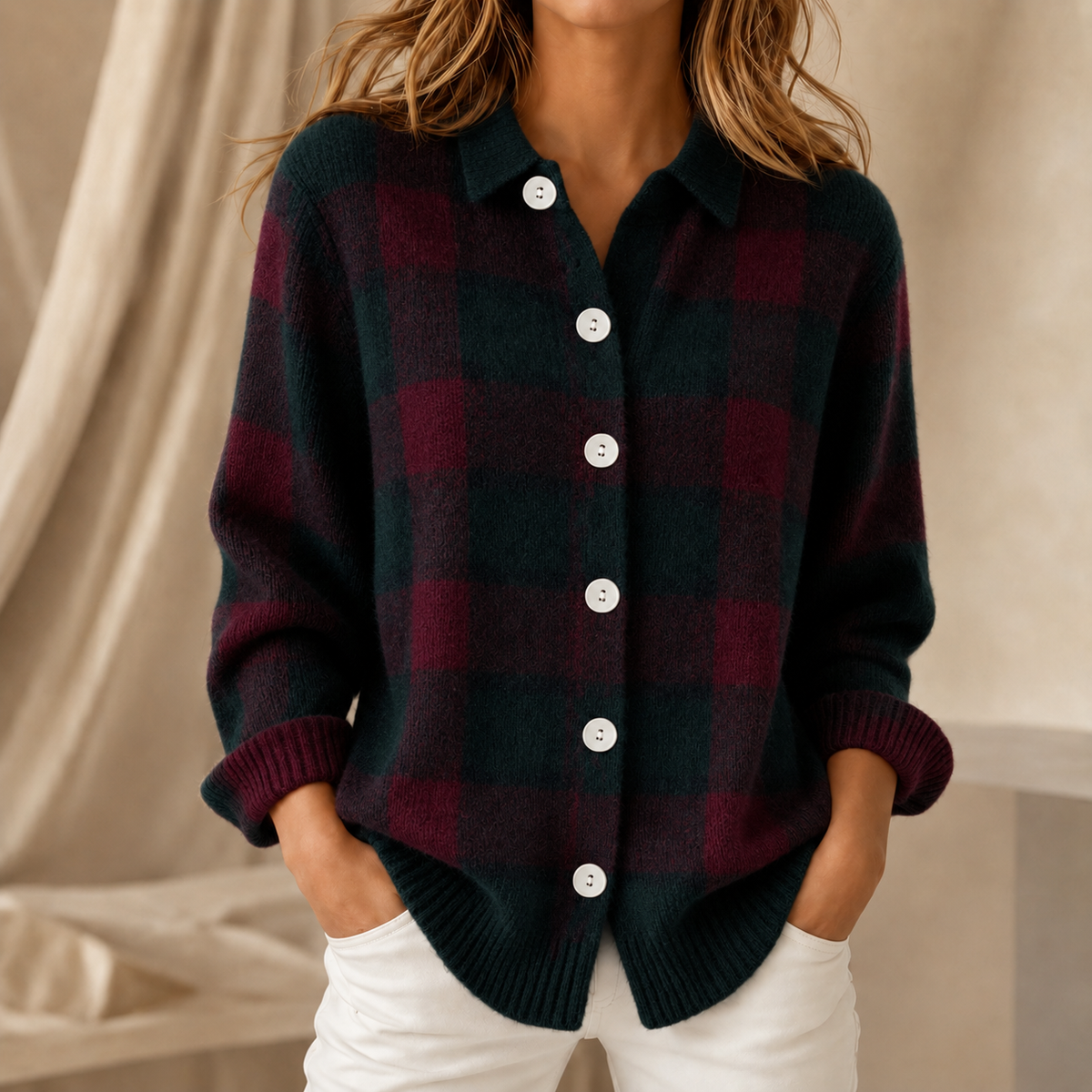 Miriam | Gebreide top met kraag