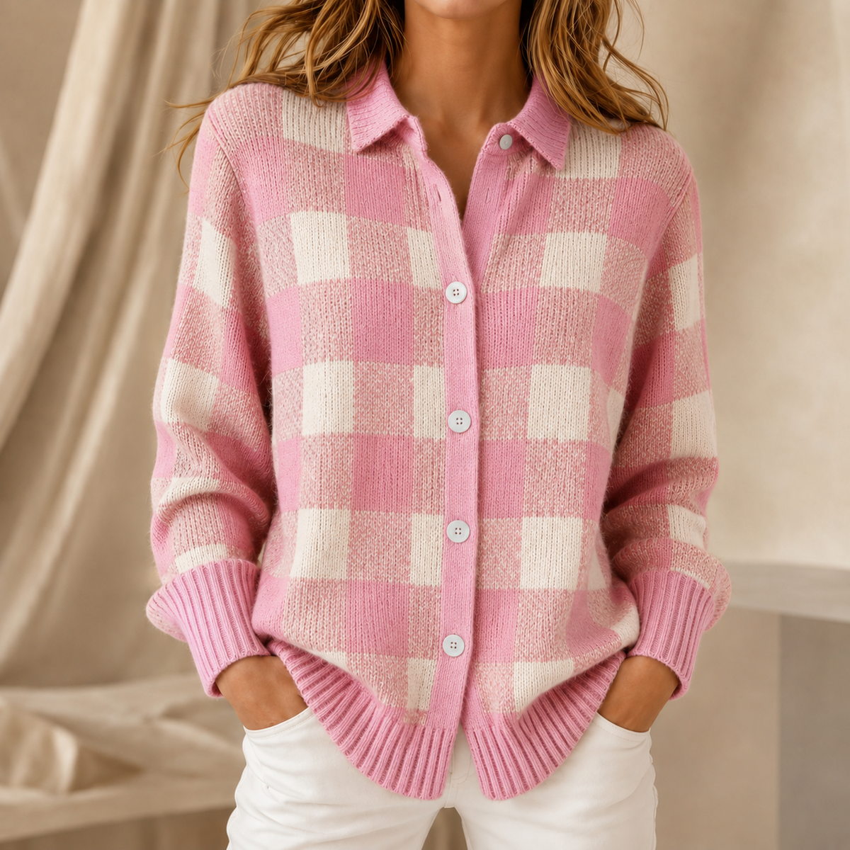 Miriam | Gebreide top met kraag