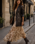 Svea | Vintage-stijl Zwarte Leren Jas