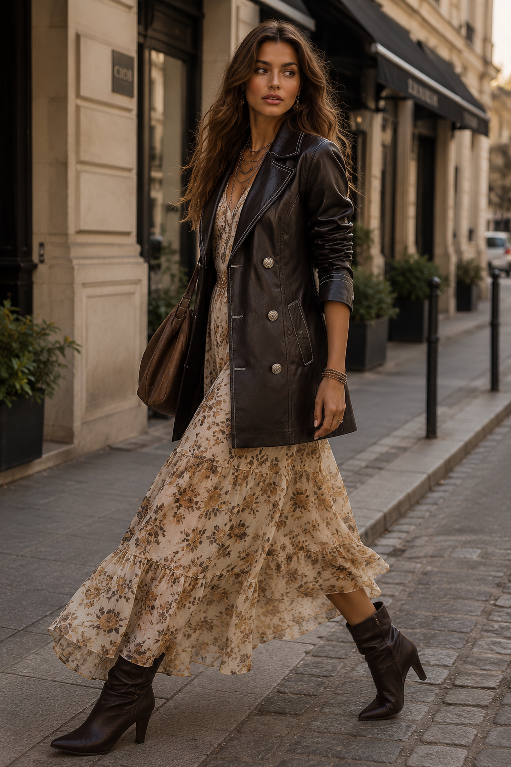 Svea | Vintage-stijl Zwarte Leren Jas
