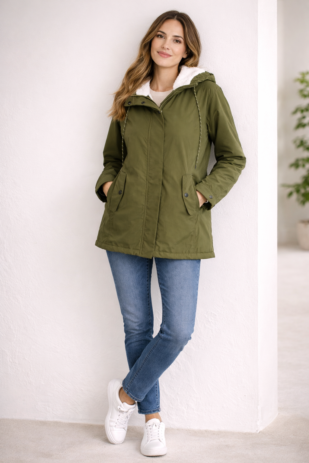 Ilona | Waterdichte Getailleerde Winterjas Met Capuchon