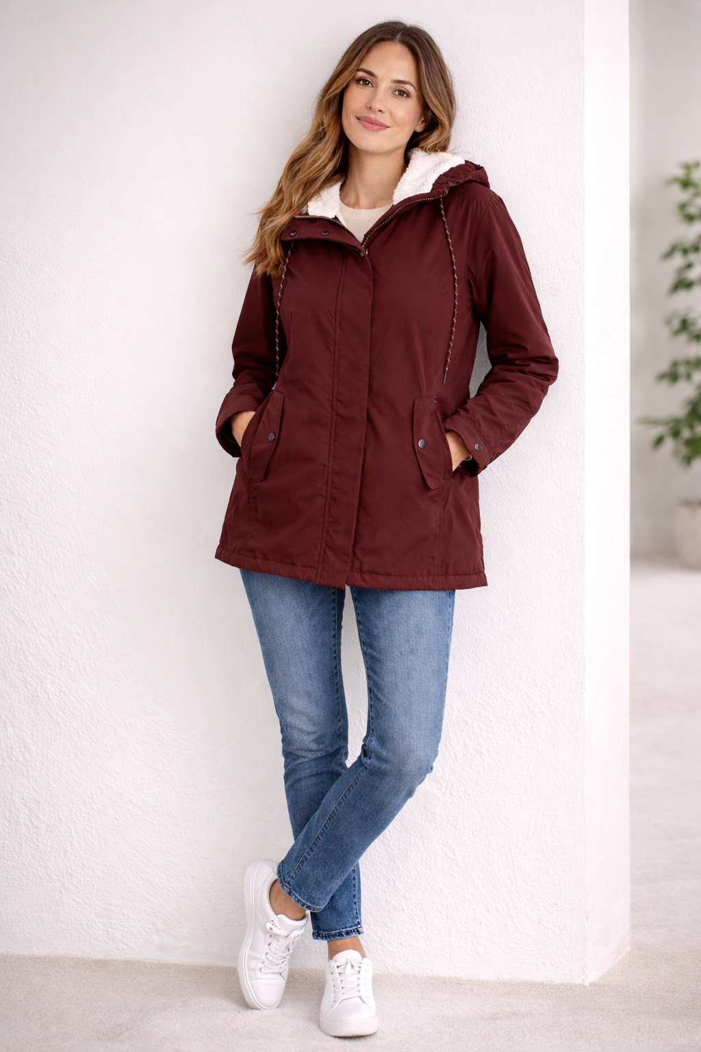 Ilona | Waterdichte Getailleerde Winterjas Met Capuchon