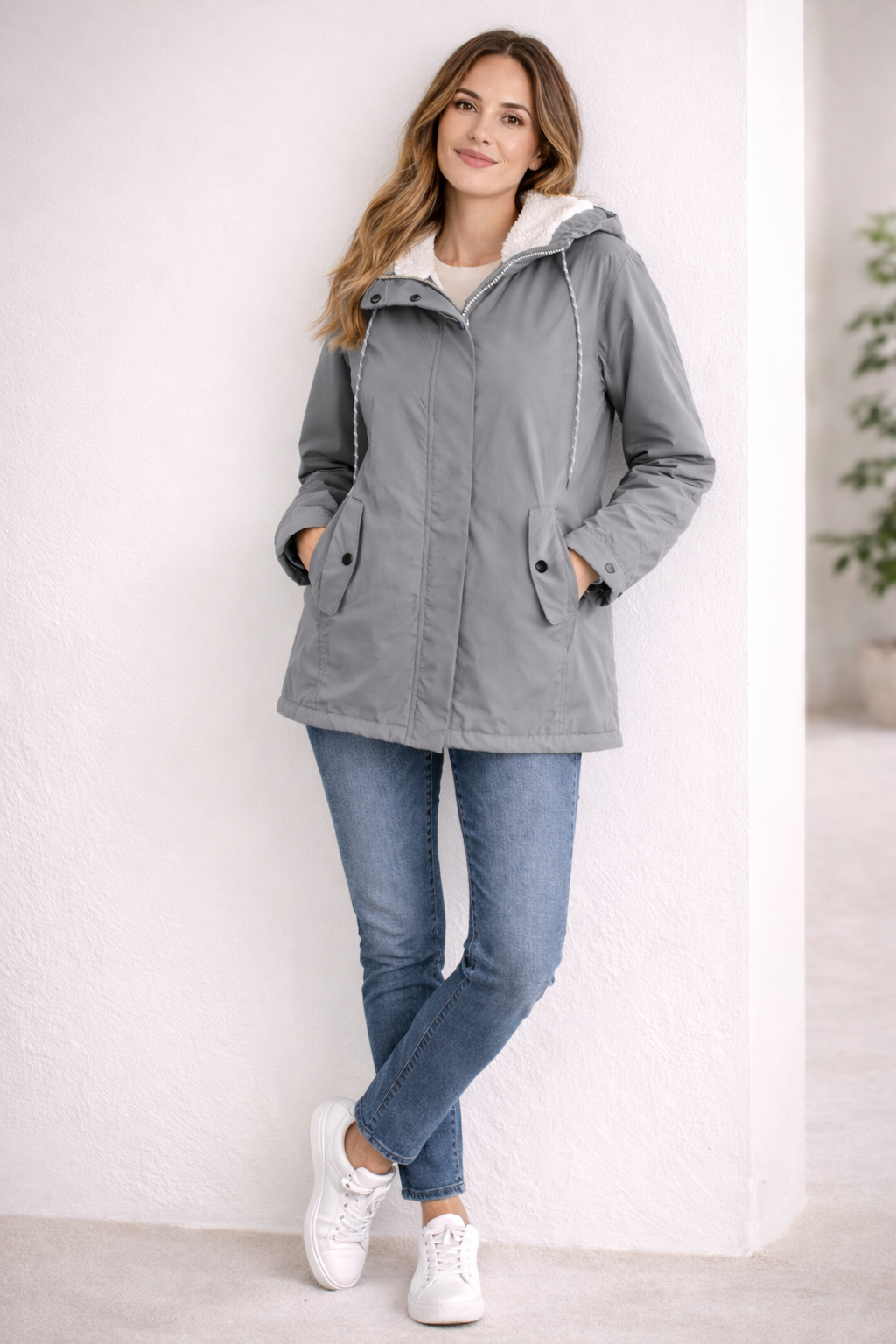 Ilona | Waterdichte Getailleerde Winterjas Met Capuchon
