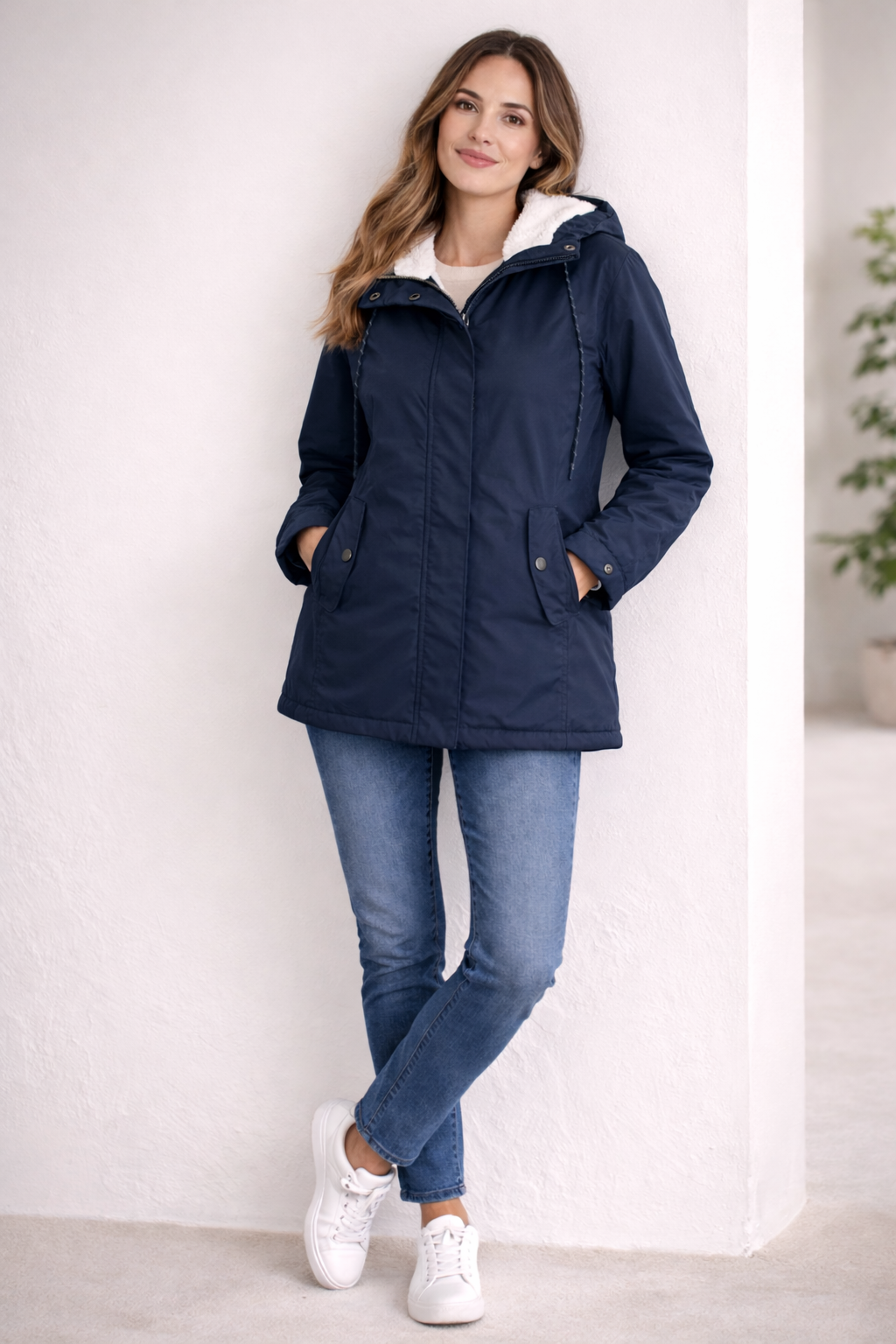 Ilona | Waterdichte Getailleerde Winterjas Met Capuchon