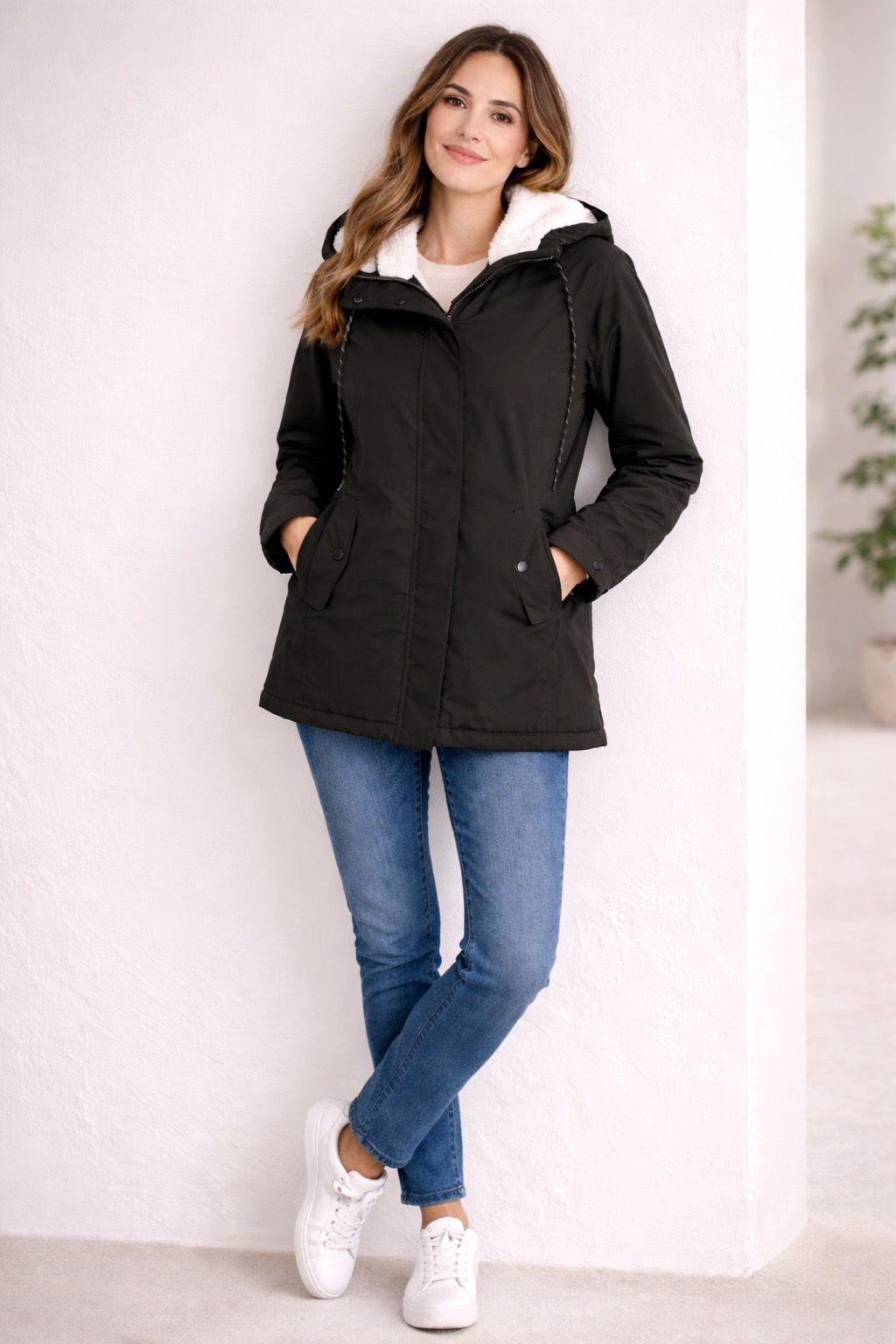 Ilona | Waterdichte Getailleerde Winterjas Met Capuchon