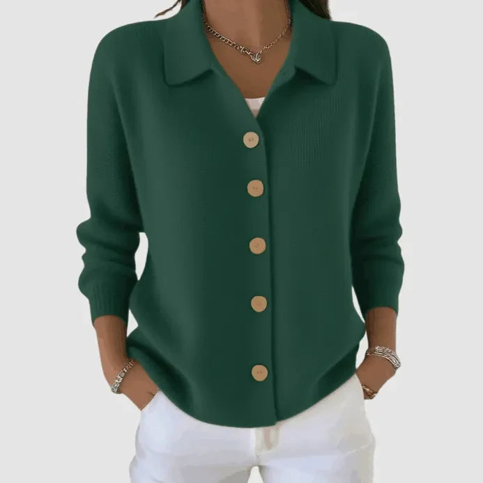Martine | Gebreid Vest met Knopen