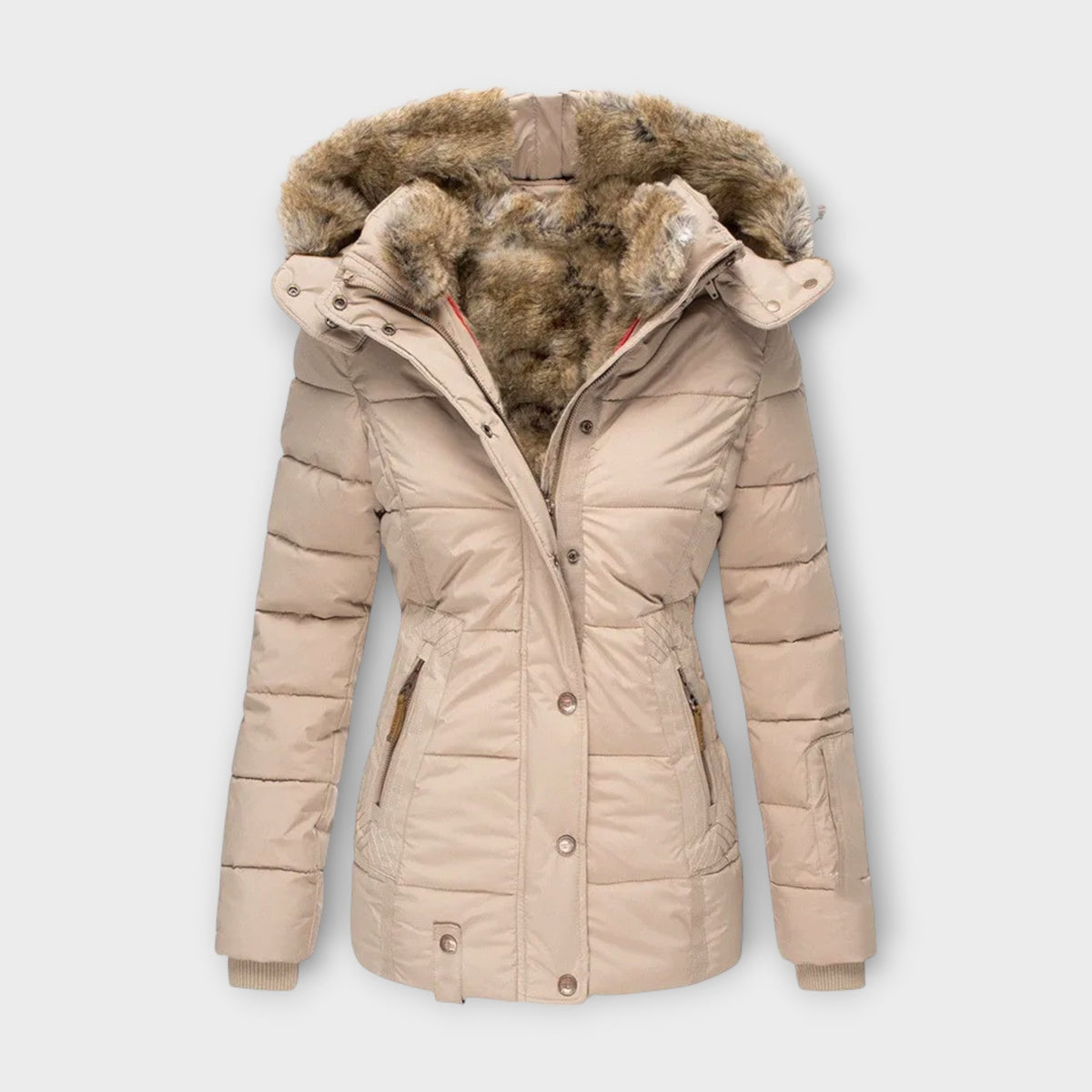 Emine ™ ｜ Leren jas met bont