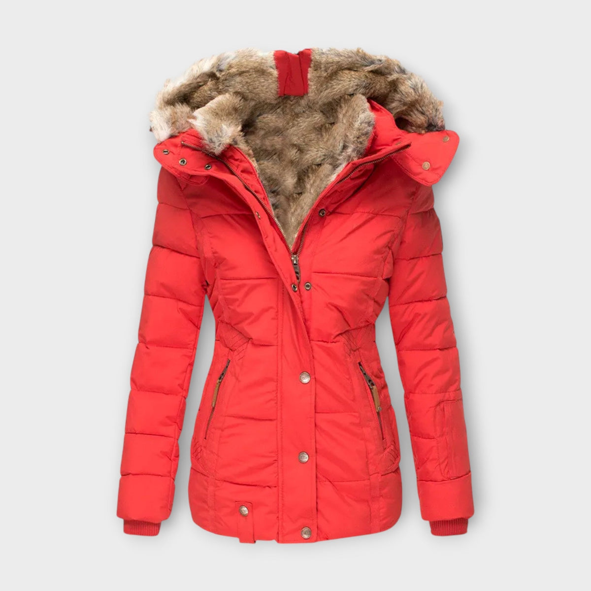 Emine ™ ｜ Leren jas met bont