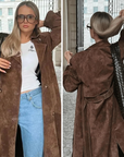 Maren Suede Luxe™ | Suede trenchcoat met Riem