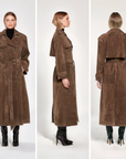 Maren Suede Luxe™ | Suede trenchcoat met Riem