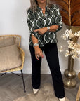 Nora | Flatterende damesblouse met elegant patroon