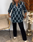 Nora | Flatterende damesblouse met elegant patroon