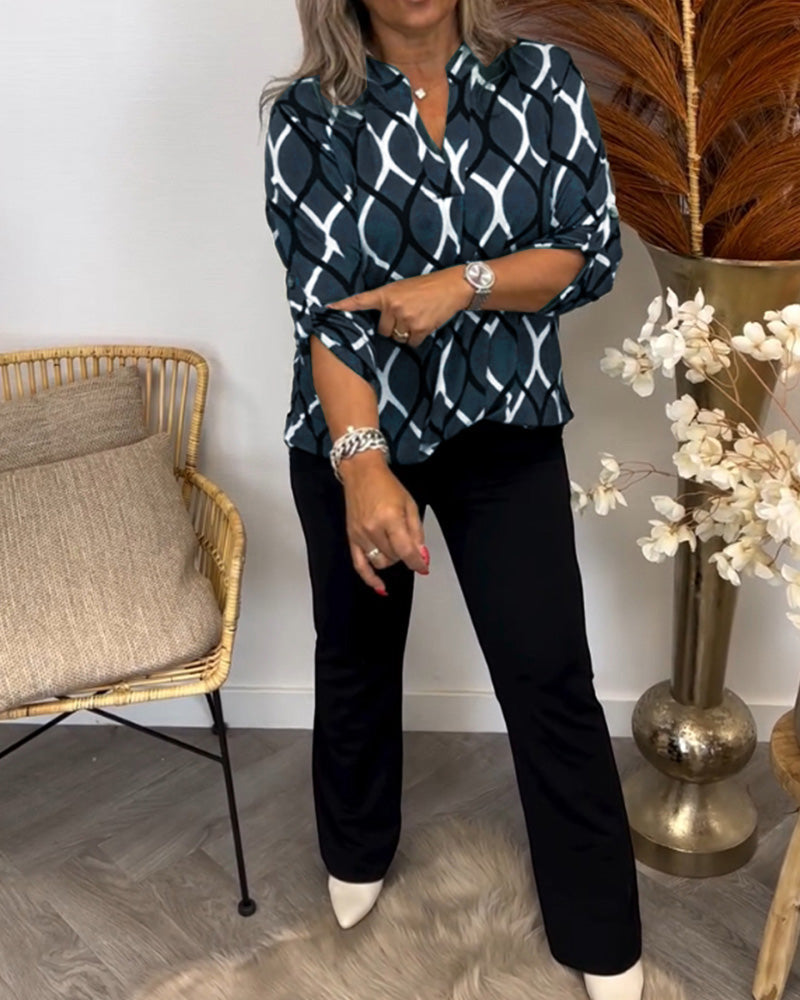 Nora | Flatterende damesblouse met elegant patroon