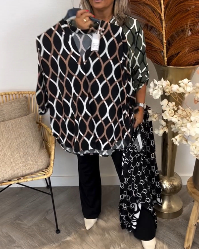 Nora | Flatterende damesblouse met elegant patroon