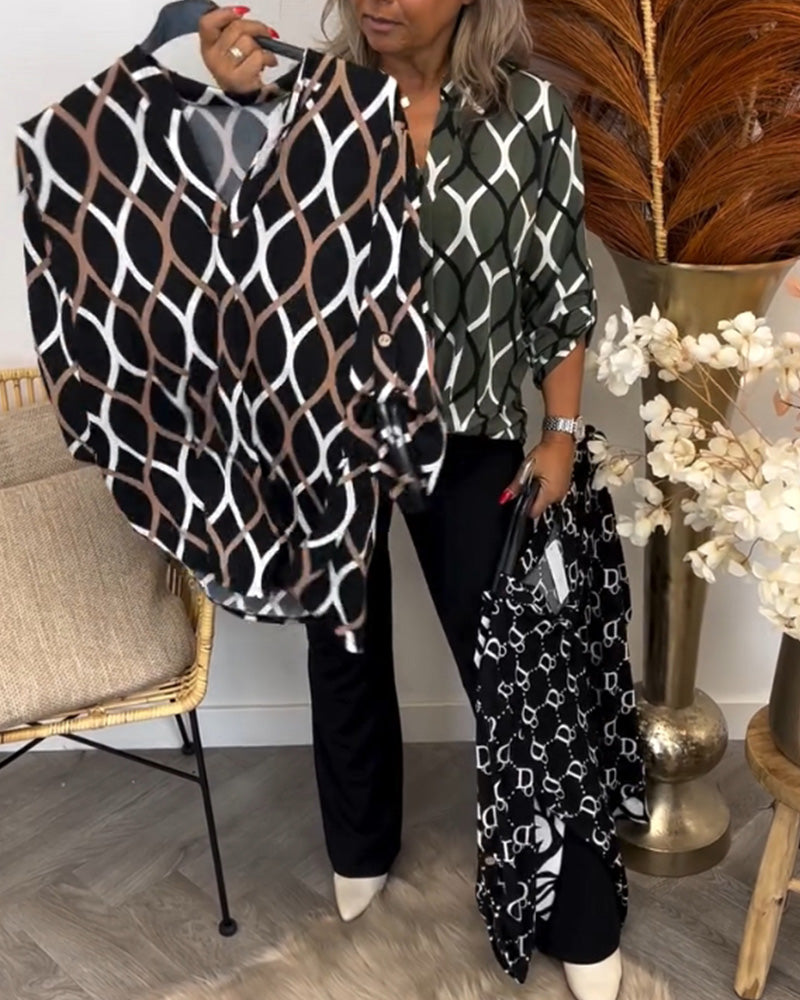 Nora | Flatterende damesblouse met elegant patroon