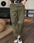 Elvirah | CASUAL BLAZERBROEK met Hoge Taille en Straight Fit