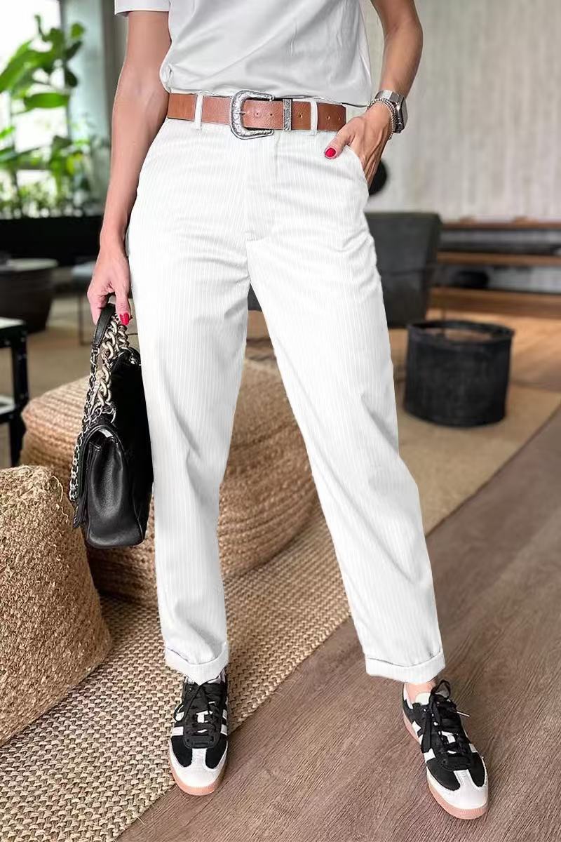 Elvirah | CASUAL BLAZERBROEK met Hoge Taille en Straight Fit