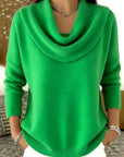 Julia | Trui met Drapé Kraag
