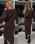 Senna | Set met Cold-Shoulder top & Midi-Rok