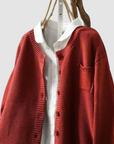 Martine | Zachte Gebreide Cardigan met Borstzak