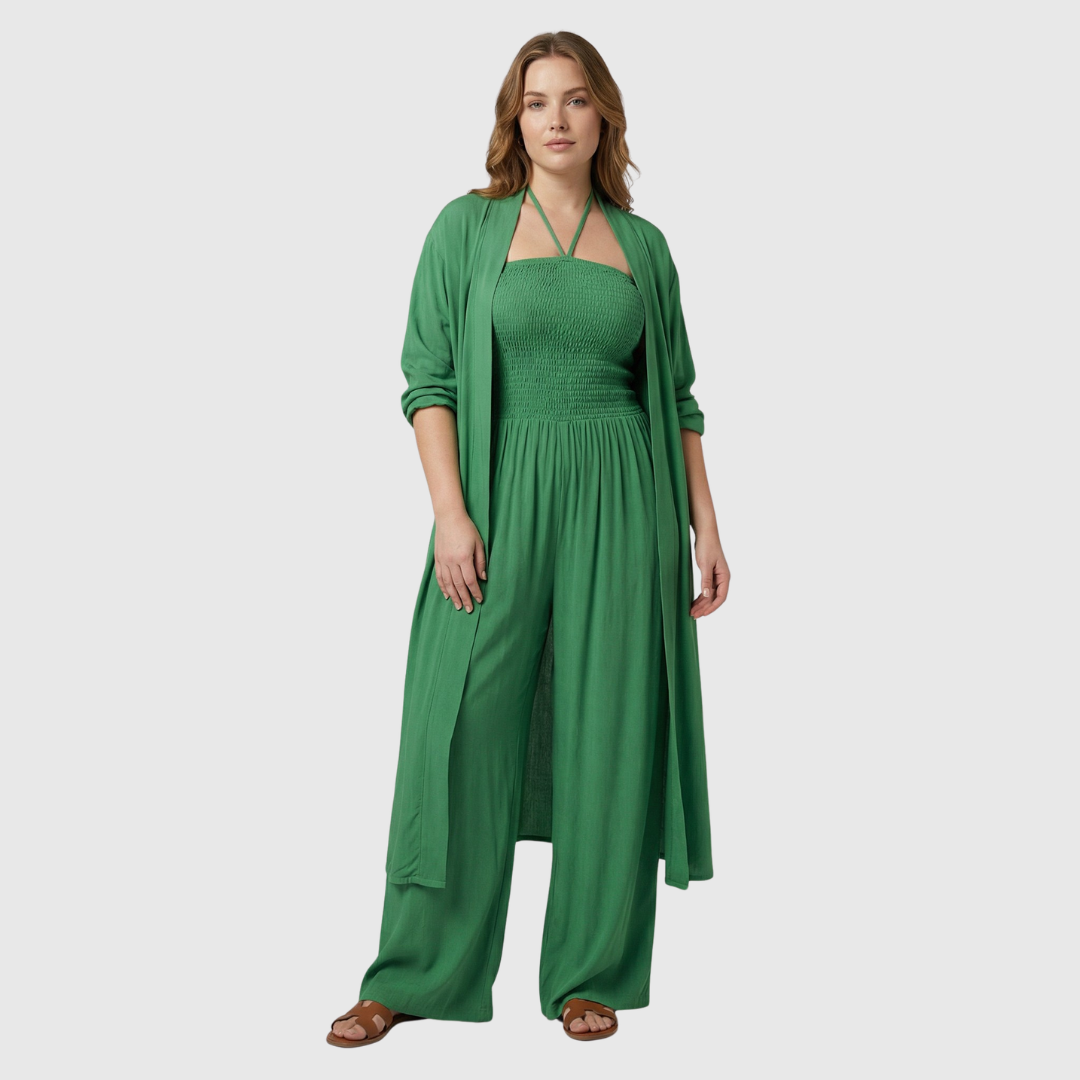 Bella | Flatterende Jumpsuit met Losse Kimono