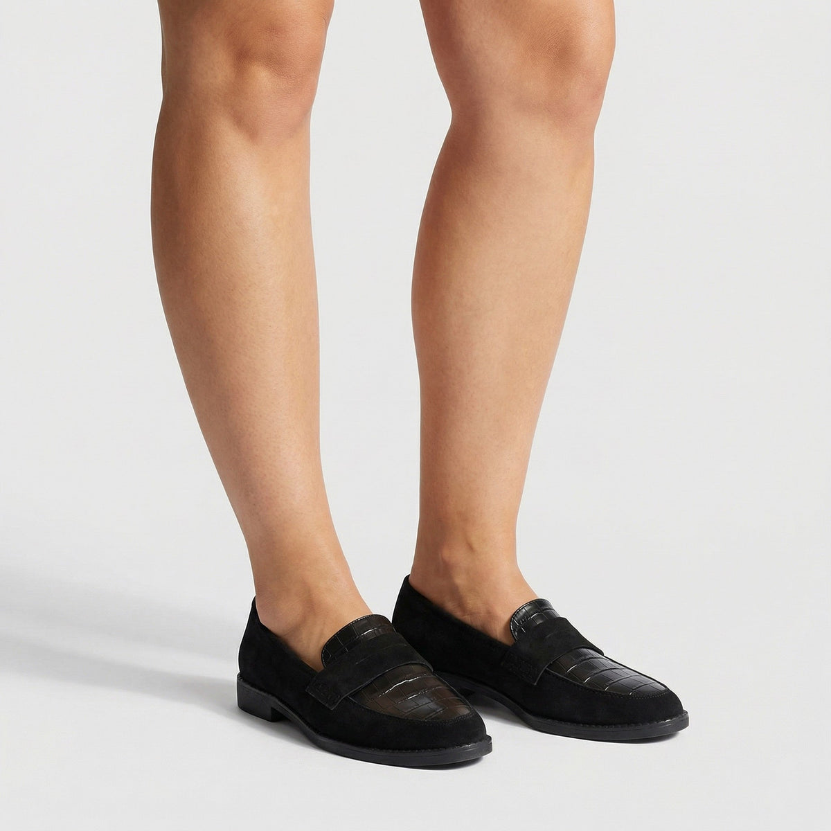 Carolina | Zwarte Loafers met Orthopedische Ondersteuning