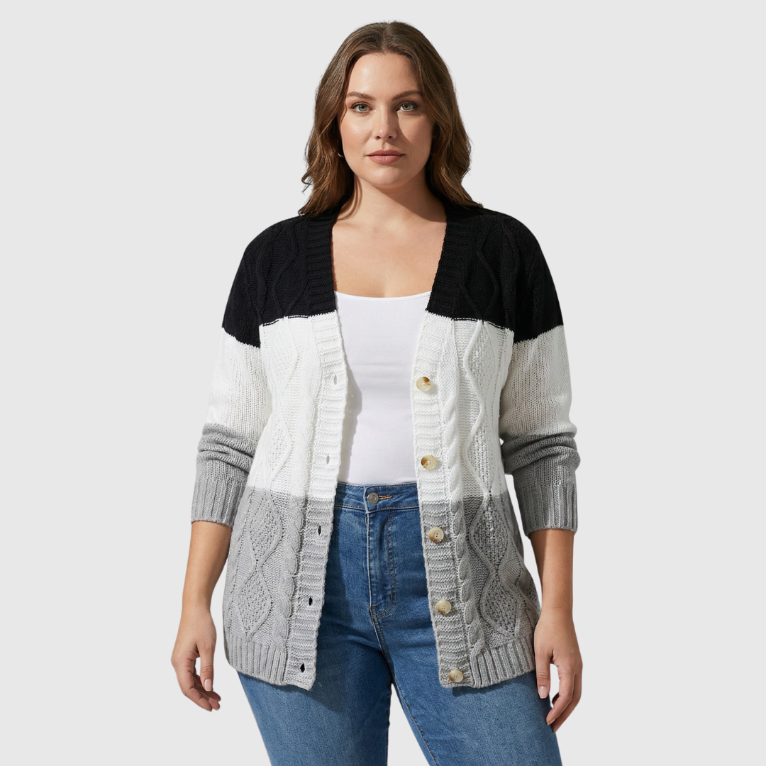 Elorah | Tweekleurig Gebreid Vest