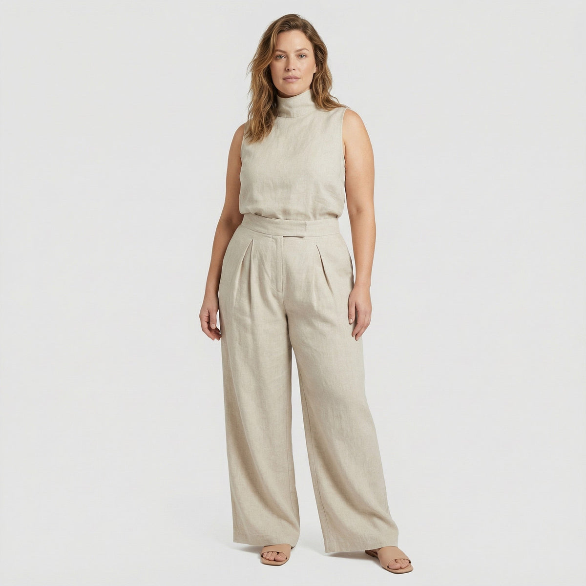 Maria | Katoen-Linnen Set met Tanktop en Broek