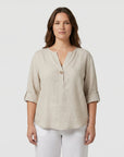Samy | Blouse van linnenmix