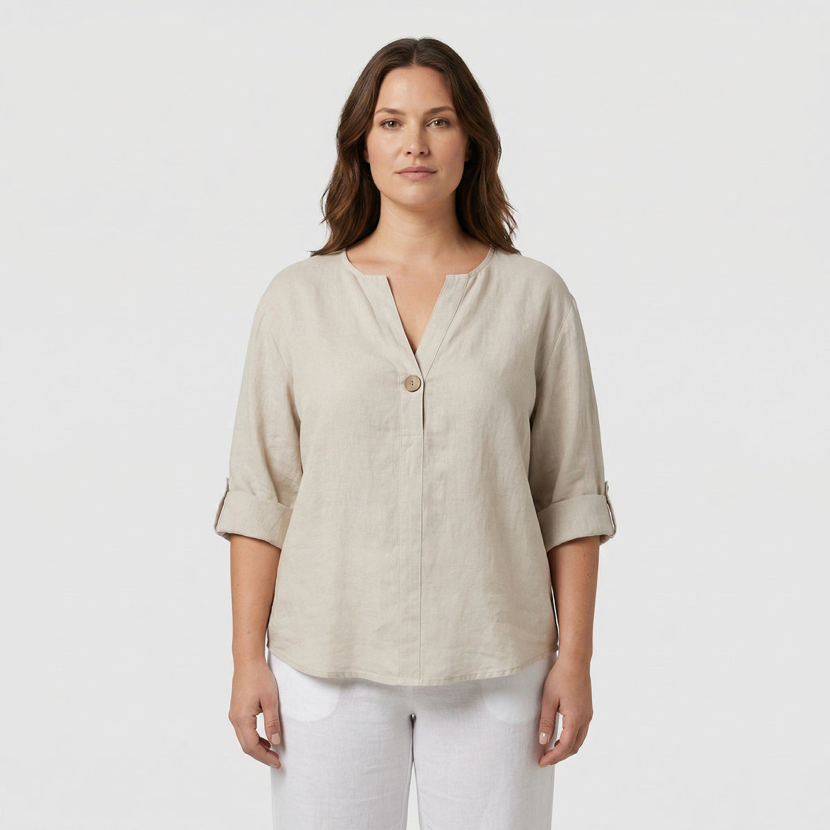 Samy | Blouse van linnenmix